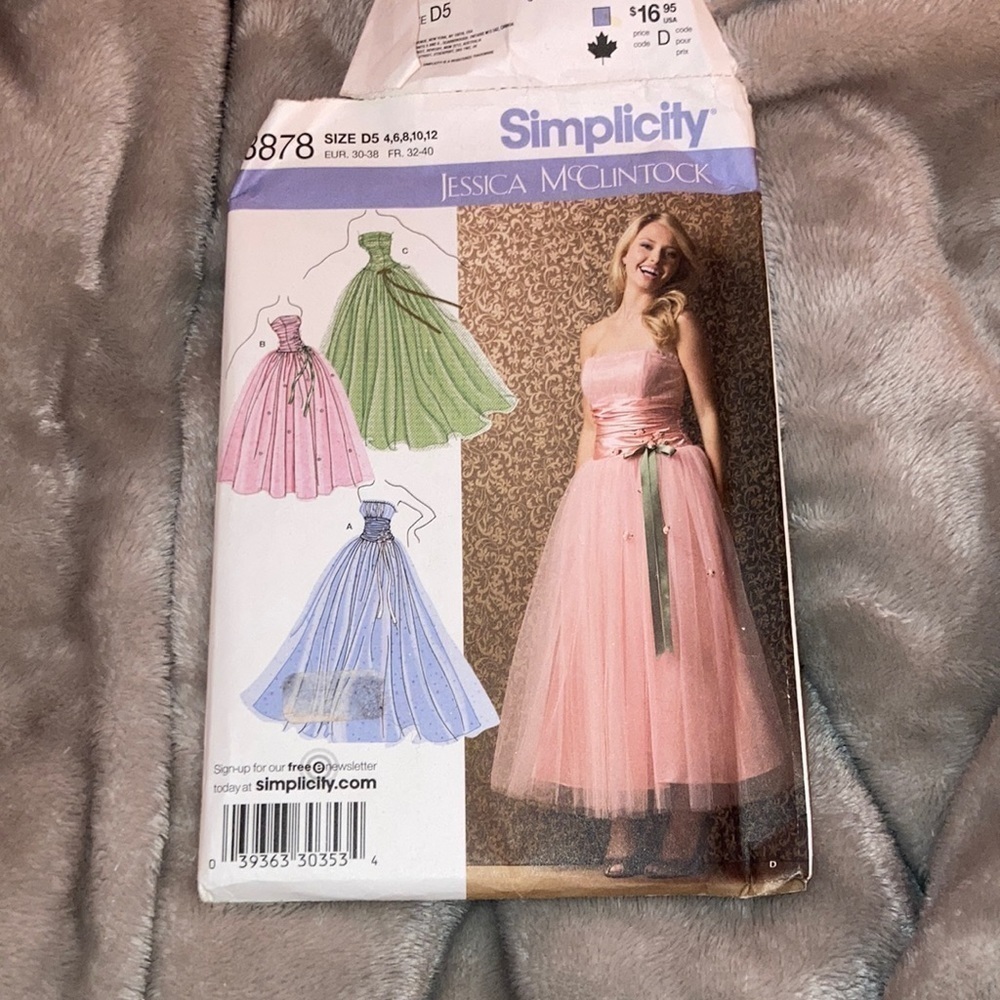 Jessica McClintock dress pattern
